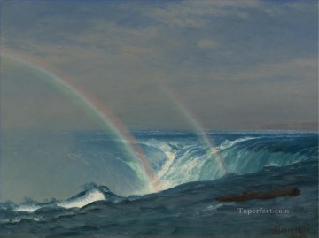 Artworks in 150 Subjects Painting - HOME OF THE RAINBOW HORSESHOE FALLS NIAGARA American Albert Bierstadt waterfall
